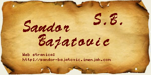 Šandor Bajatović vizit kartica